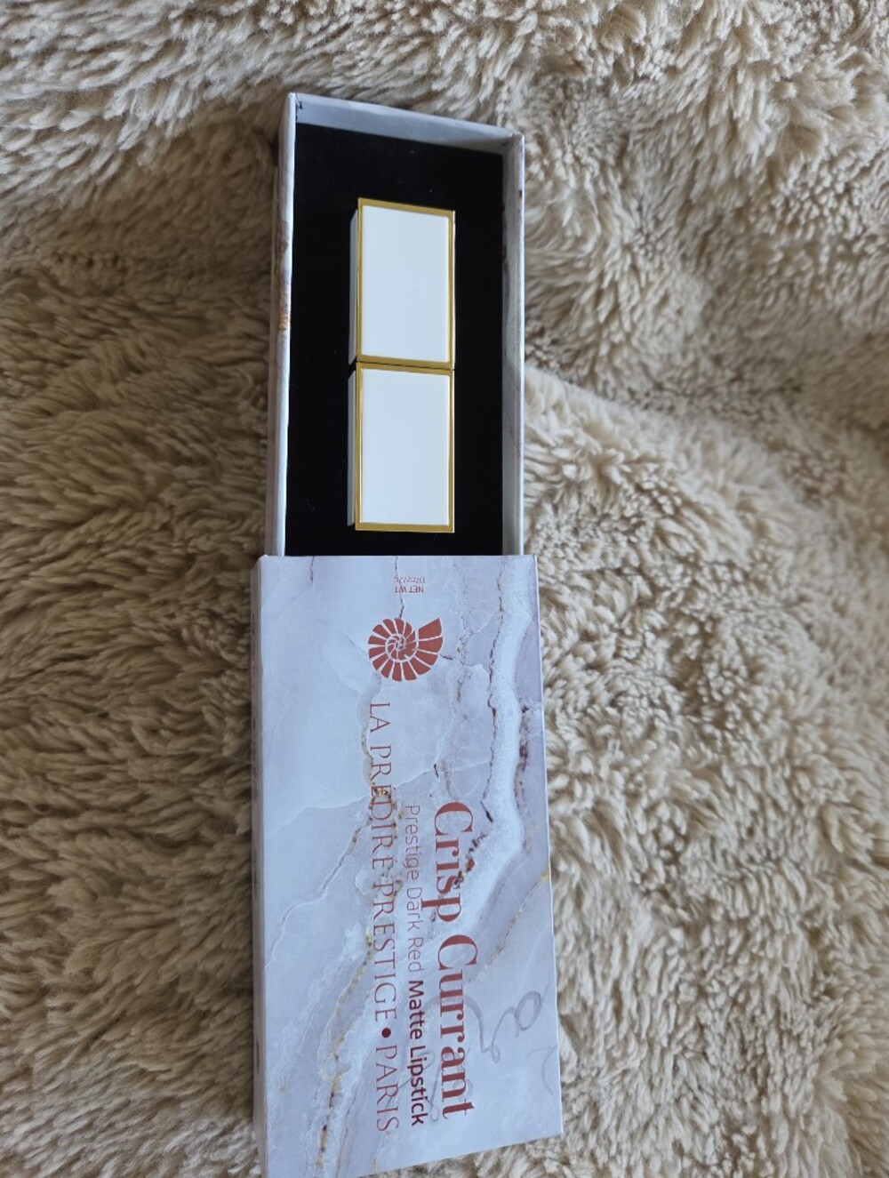 NWT La Predire Prestige Paris Red Matte Lipstick Crisp Currant In Box